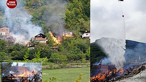 Ormana Komşu Köyde Çıkan Yangına Ormancılardan Destek
