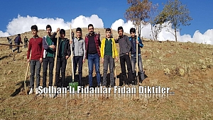 Solhan'da 260 öğrenci ‘Eğitimle Yeşermek’ Projesi kapsamında fidan dikti. 