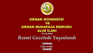 Toplam 66 , Orman Muhafaza Memuru ve Orman Mühendisi Alınıyor