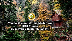 Yenice Orman İşletmesi 2018 Yılını Kazançlı Kapadı