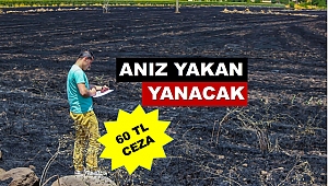 Anız yangınıyla ilgili uyarı 