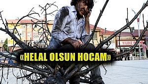 Profesörden orman yangınlarına karşı canlı performans