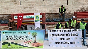 Çiftçiye 5 bin ceviz ve badem fidanı ücretsiz dağıtıldı