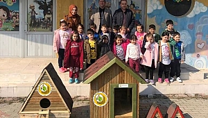 Orman Bölge Müdürlüğü'nden 10 okula kedi, köpek evleri ve kuş yuvası