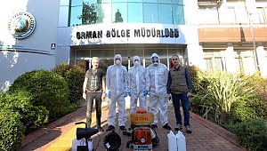 İzmir Orman Bölge Müdürlüğü Korona Virüsüne Önlem İçin Dezenfekte Edildi