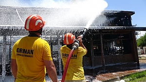 Dardanos Orman Kampı’nda korkutan yangın