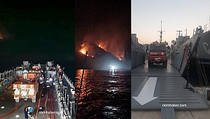 Muğla'daki orman yangınına çıkartma gemilerinden de müdahale edildi