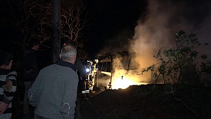 Orman işçilerinin kaldığı barınak yandı: 1 işçi yaralandı