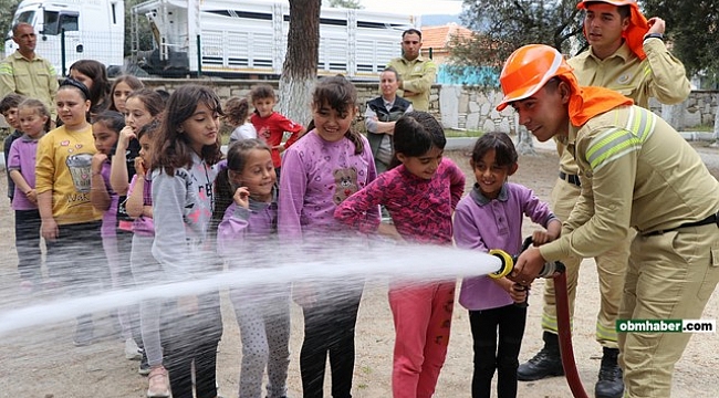 Ormancılardan okullarda yangın eğitimi