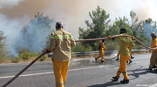 İzmir  Menderes orman yangını 4.Saatte devam ediyor