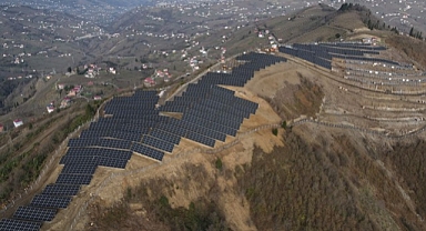 Doğu Karadeniz'in yüksek tepeleri güneş enerji santralleri ile kaplanıyor