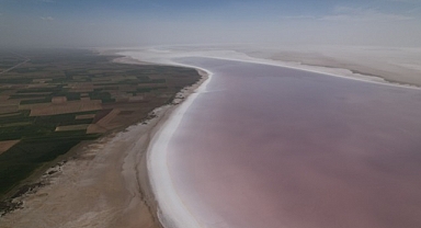 Tuz Gölü pembeleşmeye başladı,