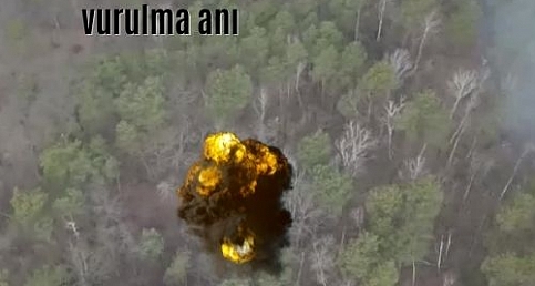 Ormanda gizlenen Rus tankı imha edildi